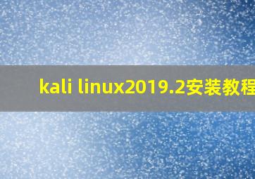 kali linux2019.2安装教程